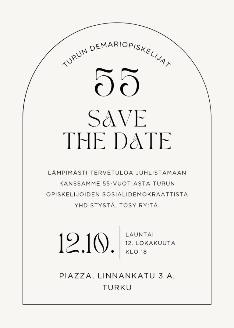SAVE THE DATE - TOSYN VUOSIJUHLAT